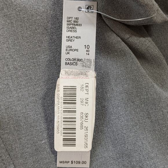 Preston & York Isabel dress heather grey size 10 NWT - Picture 8 of 12